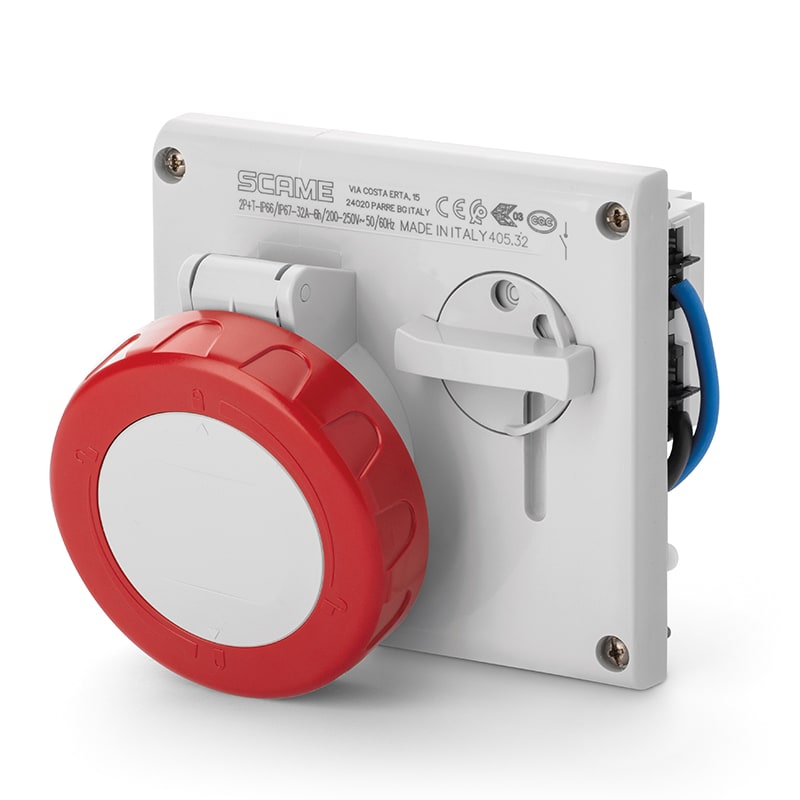 SCAME PARRE SPA - SCA405.3286 PRESA INCASSO OMNIA 3P+T 32A 6H IP67