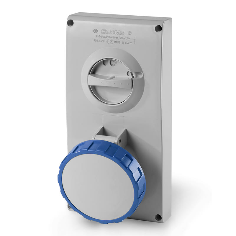 SCAME PARRE SPA - SCA405.6375 PRESA INCASSO OMNIA 63A 3P+N 9h IP67