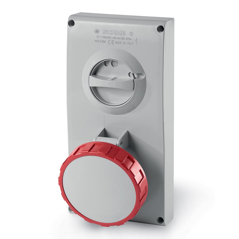 SCAME PARRE SPA - SCA405.6386 PRESA INCASSO OMNIA 63A 3P+T 6H IP67