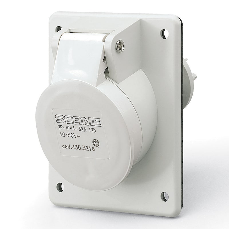 SCAME PARRE SPA - SCA430.3218 PRESA INCASSO BASSISS. 3P 32A 42V