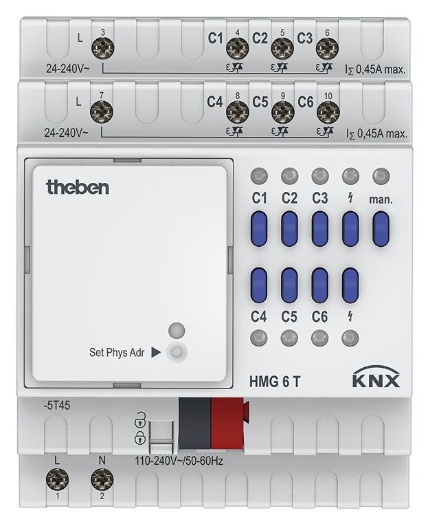 THEBEN SRL - THE4930240 HMG 6T KNX ATTUATORE RISCALDAMENTO 6CAN
