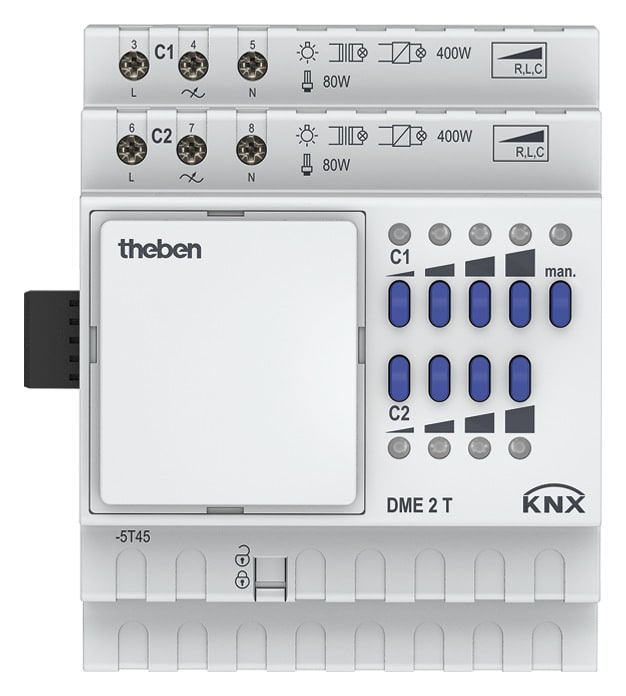 THEBEN SRL - THE4930275 DME 2T KNX ATTUATORE DIMMER 2X400W ESP