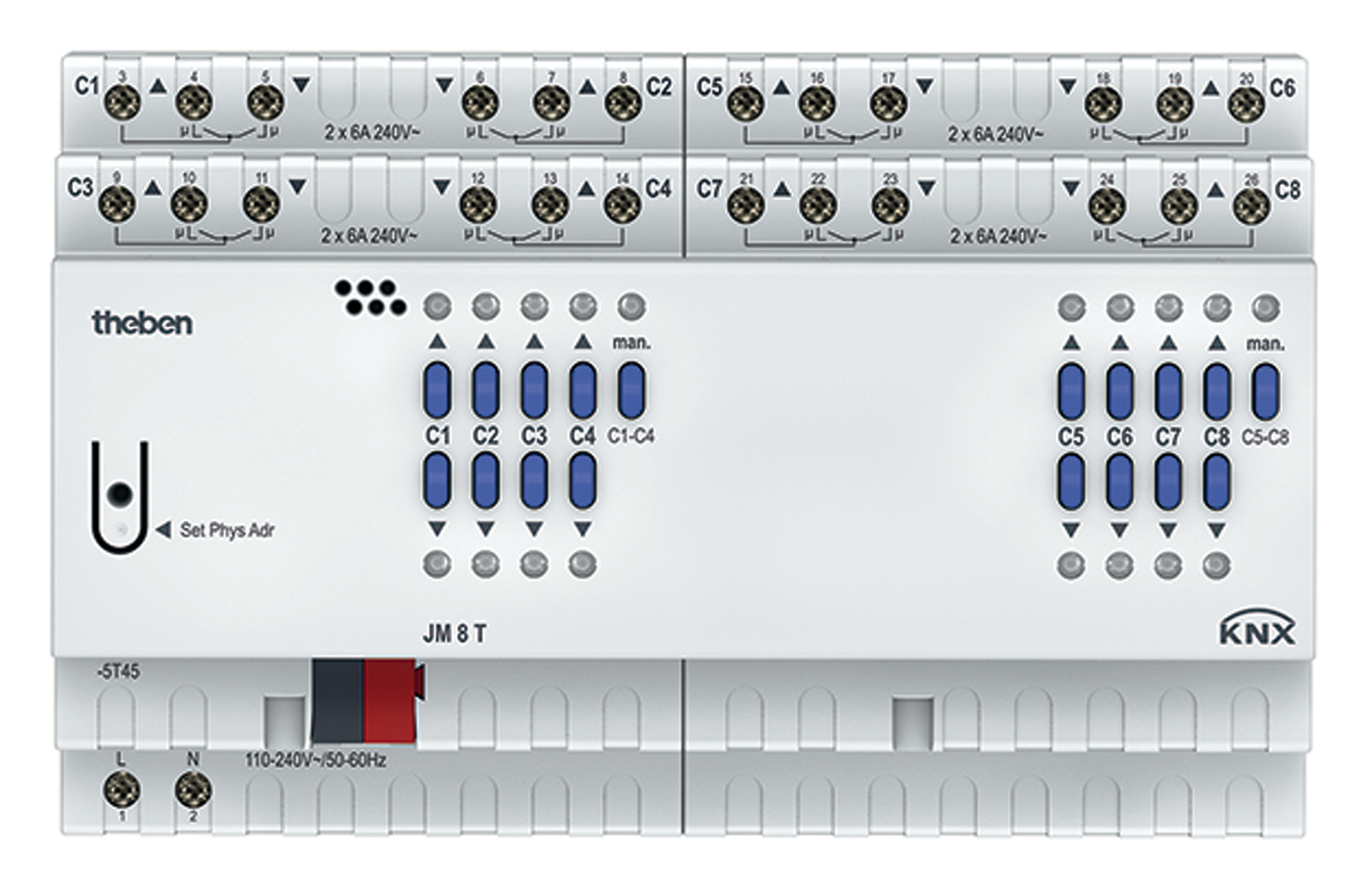 THEBEN SRL - THE4940255 JM 8T KNX ATTUATORE MOTORI 8CAN