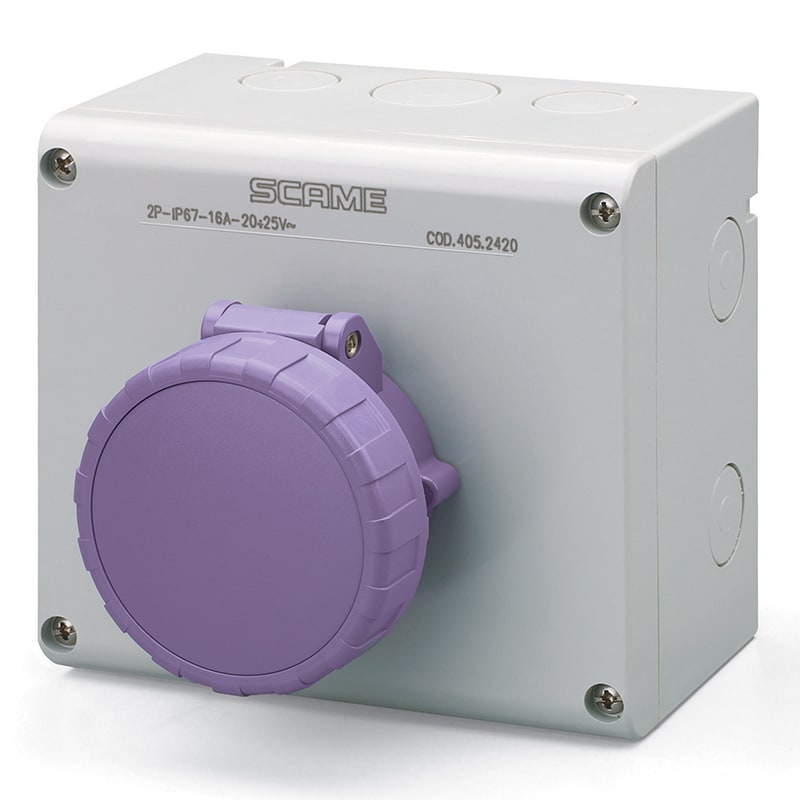 SCAME PARRE SPA - SCA505.2620 PRESA INTERBL. 32A 2P IP66/IP67 20-25V