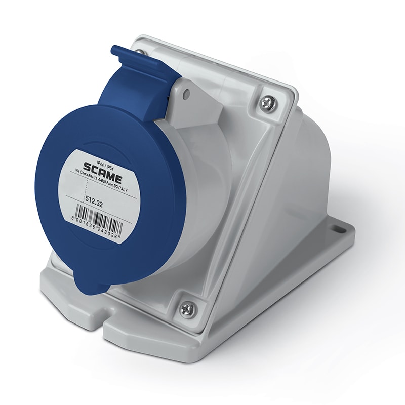 SCAME PARRE SPA - SCA512.3253 PRESA DA PARETE 32A 2P+T 6H IP44/IP54