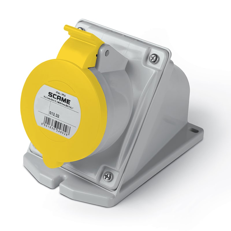 SCAME PARRE SPA - SCA512.3250 PRESA DA PARETE 32A 2P+T 4h IP44/IP54
