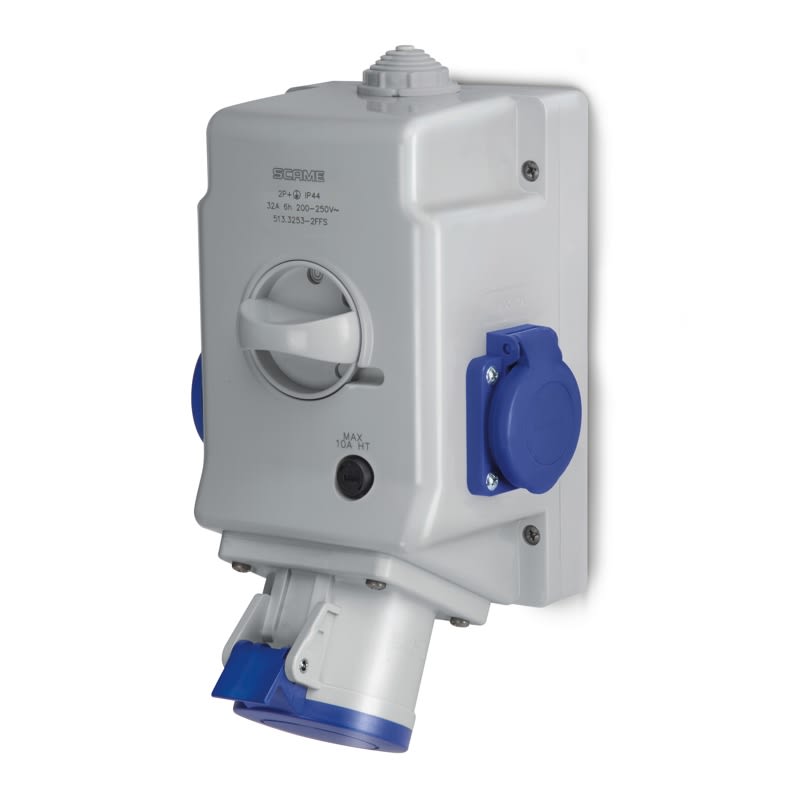 SCAME PARRE SPA - SCA513.3253-1DFS OPTIMA-COMBI C/INT. 0/I 32A 2P+T FUSE