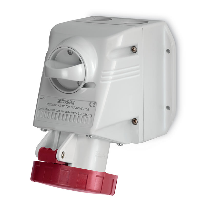 SCAME PARRE SPA - SCA518.3256TS PRESA PARETE 3P+T IP66/IP67 32A 6H