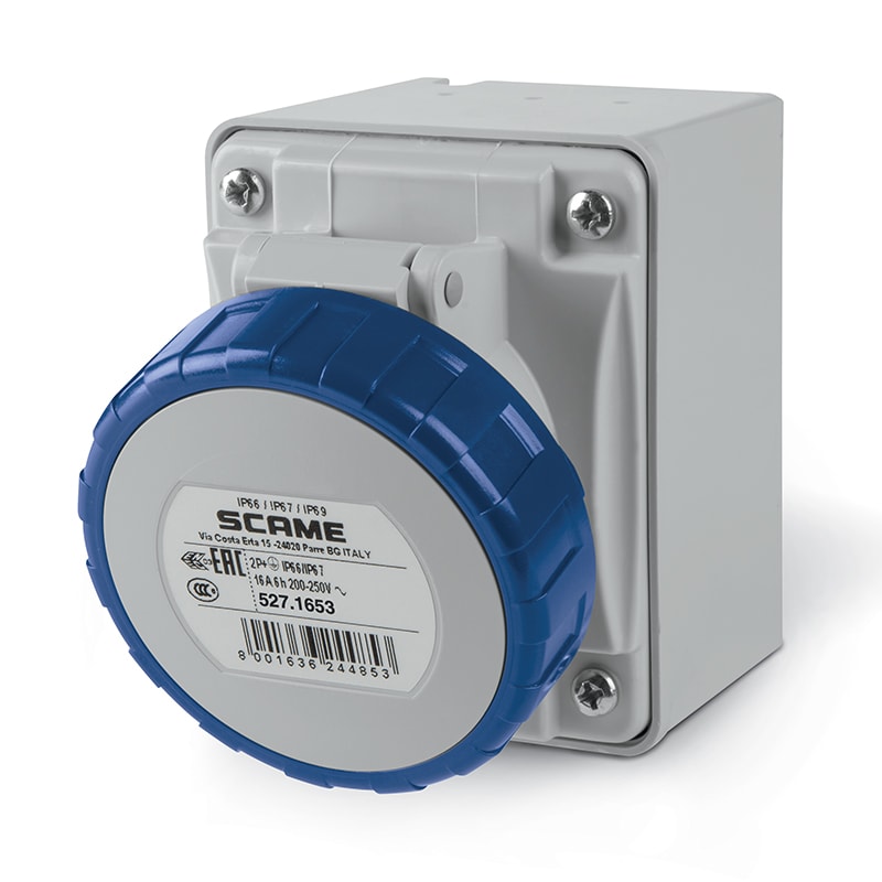 SCAME PARRE SPA - SCA527.1653 PRESA PAR.C/DIR.2P+T 16A 67 6H