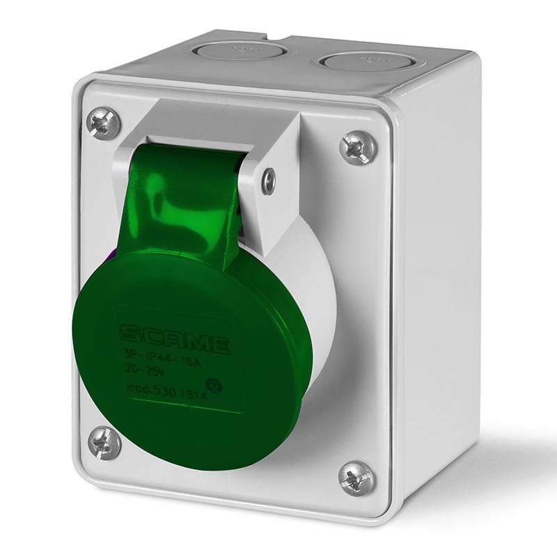 SCAME PARRE SPA - SCA530.32132 PRESA PARETE C/DIR.3P 32A <50V 2H IP44