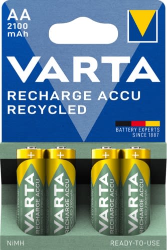 VARTA CONSUMER BATT - VAT56816101404 AA RECHARGE ACCU RECYCLED X4 (2.100 MAH)