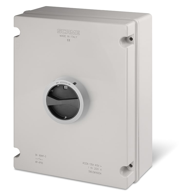 SCAME PARRE SPA - SCA590.GE16005.SN INT. DI MANOVRA/SEZ. 160A 3P+SN IP66/69