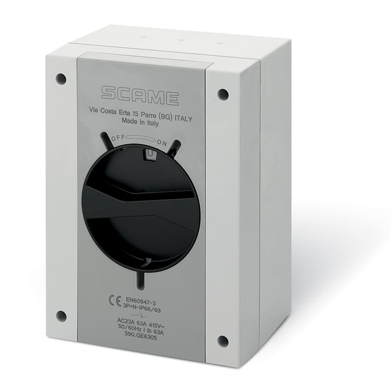 SCAME PARRE SPA - SCA590.GE6304 INT. DI MANOVRA/SEZ. 63A 4P IP66/IP69