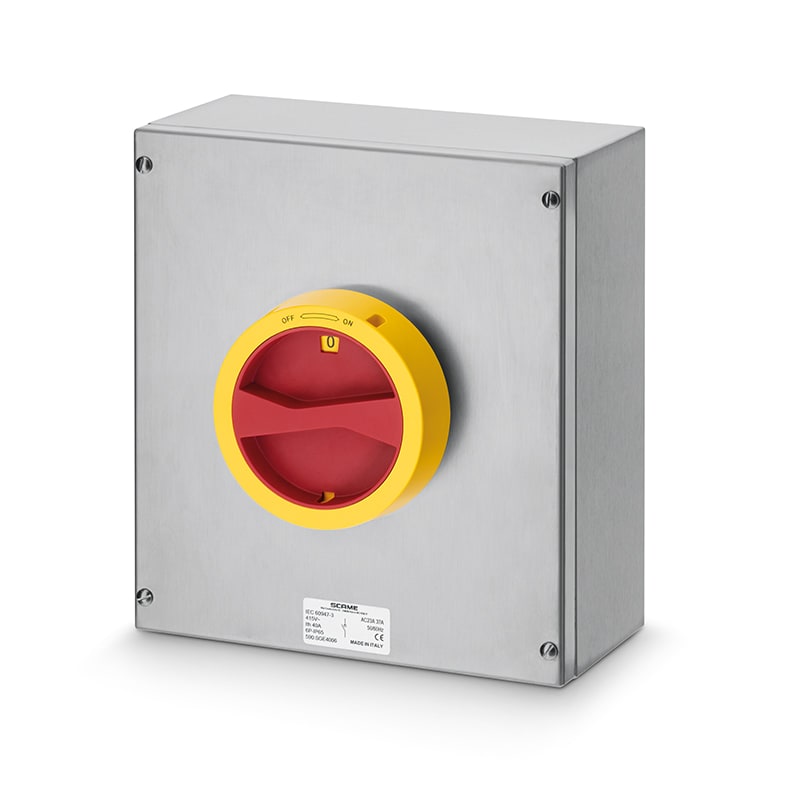 SCAME PARRE SPA - SCA590.SEM4008 ISOLATORS IN ACCIAIO 40A 8 POLI EMERG.