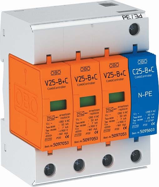 OBO BETTERMANN - OBO5094463 V25-B+C 3+NPE SPD T1+T2 280V