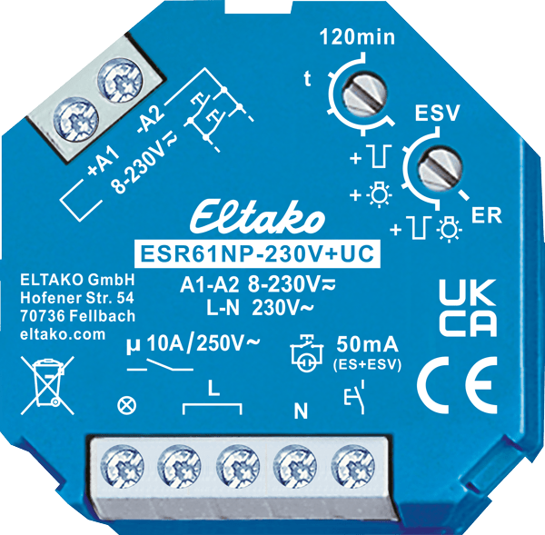 ELTAKO - EAK61100001 RELE IMPULSI+MONOST.+LUCE SCALA 1NO INCA