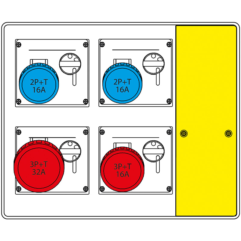 SCAME PARRE SPA - SCA656.7124-006 MBOX2 CON SPINA VOLANTE PRESE S/FUSIBILI