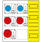 SCAME PARRE SPA - SCA657.6035-087 MBOX3 CON MORSETTIERA PRESE C/FUSIBILI