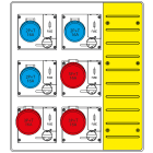 SCAME PARRE SPA - SCA657.6036-091 MBOX3 CON MORSETTIERA PRESE C/FUSIBILI