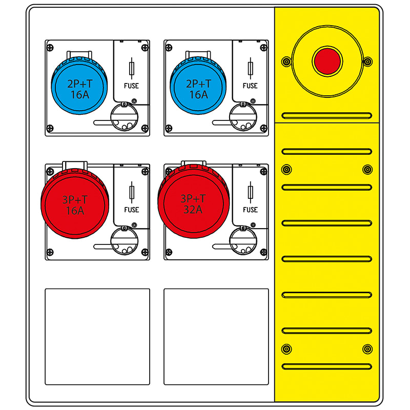 SCAME PARRE SPA - SCA657.6834-006 MBOX3 CON SPINA+EMERGENZA PR.C/FUSIBILI