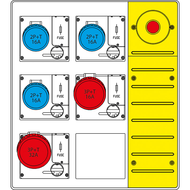 SCAME PARRE SPA - SCA657.6835-013 MBOX3 CON SPINA+EMERGENZA PR.C/FUSIBILI