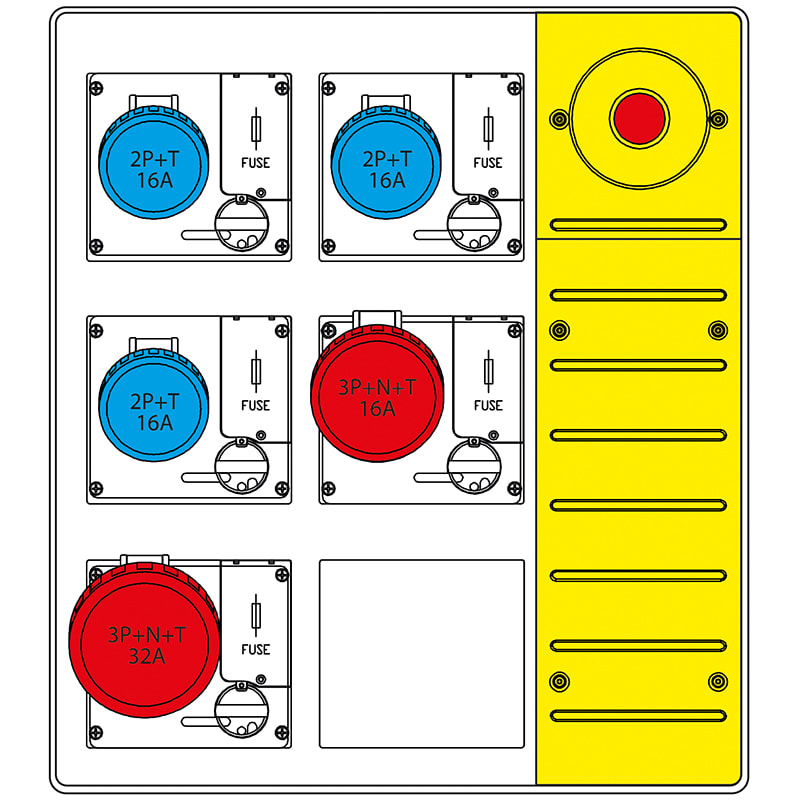 SCAME PARRE SPA - SCA657.6935-075 MBOX3 MORSETT.+EMERGENZA PR. C/FUSIBILI