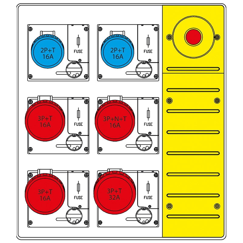 SCAME PARRE SPA - SCA657.6836-023 MBOX3 CON SPINA+EMERGENZA PR.C/FUSIBILI
