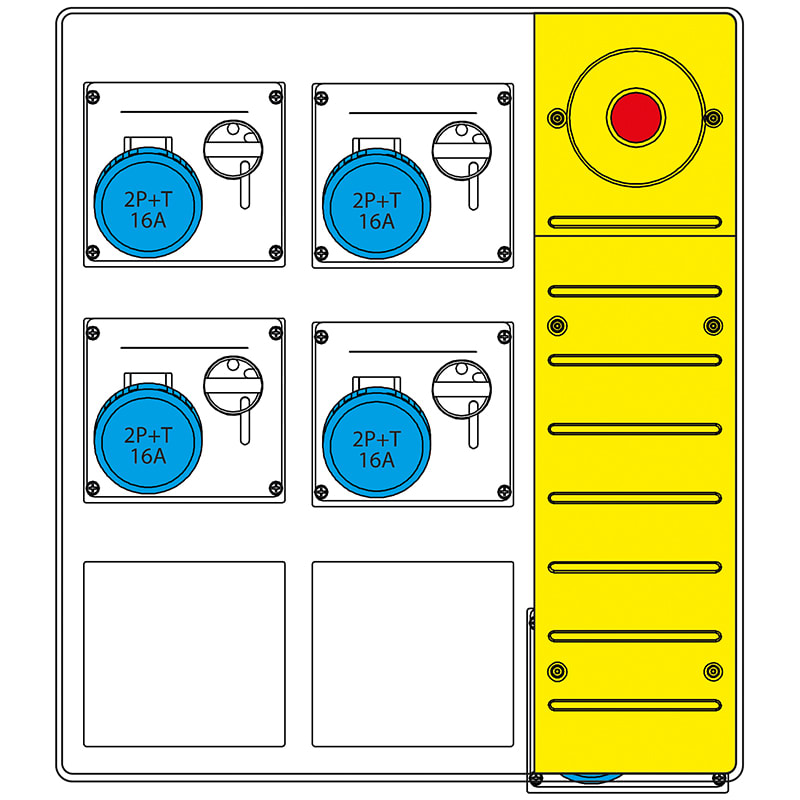 SCAME PARRE SPA - SCA657.8834-054 MBOX3 CON SPINA+EMERGENZA PR.S/FUSIBILI