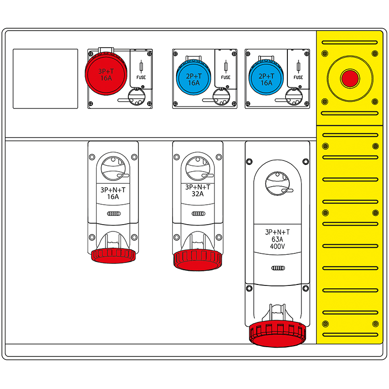 SCAME PARRE SPA - SCA658.6856-138 MBOX5 CON SPINA+EMERGENZA PRESE C/FUS.