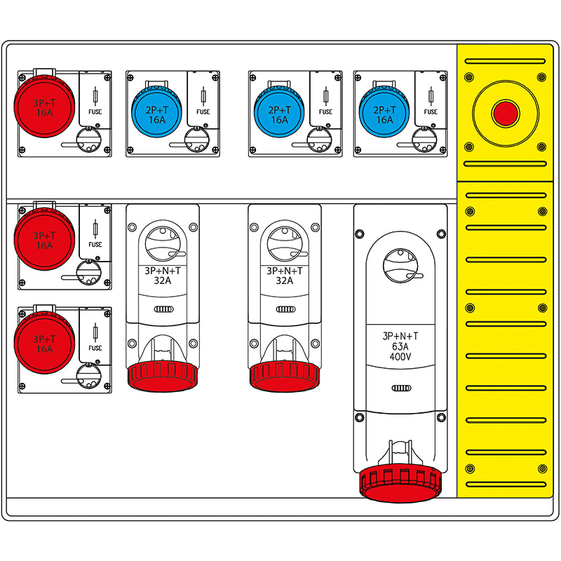 SCAME PARRE SPA - SCA658.6859-229 MBOX5 CON SPINA+EMERGENZA PRESE C/FUS.