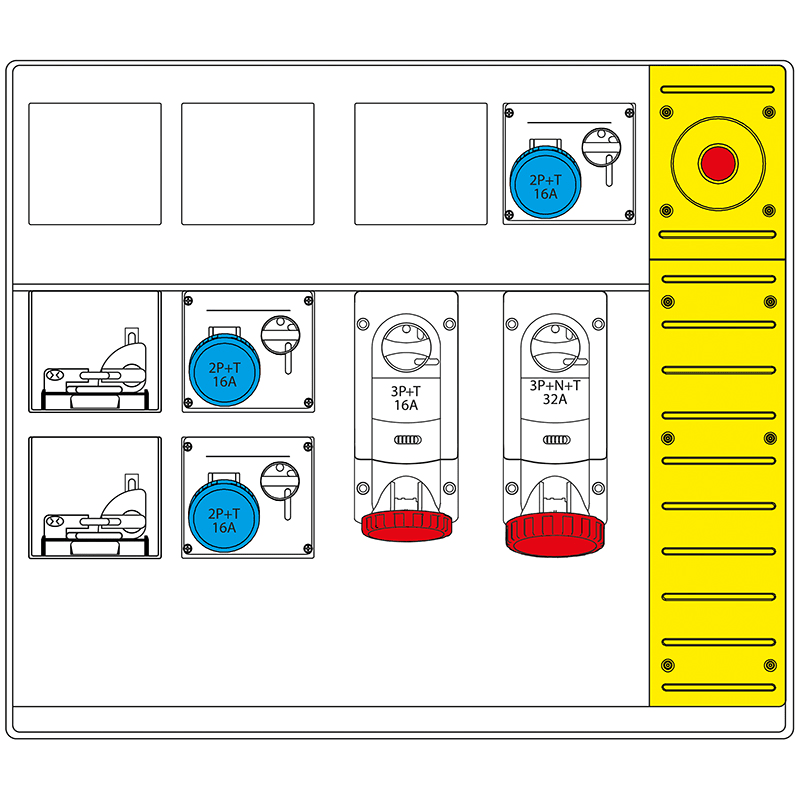 SCAME PARRE SPA - SCA658.8957-1004 MBOX5 MORSETTIERA+EMERGENZA PRESE S/FUS.