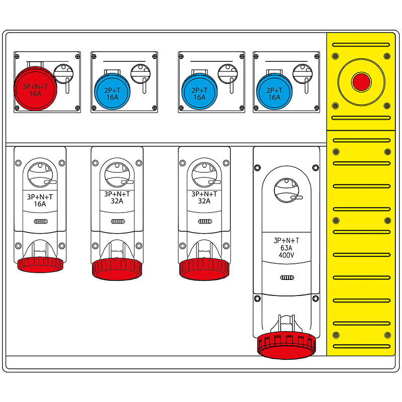 SCAME PARRE SPA - SCA658.8958-088 MBOX5 MORSETTIERA+EMERGENZA PRESE S/FUS.