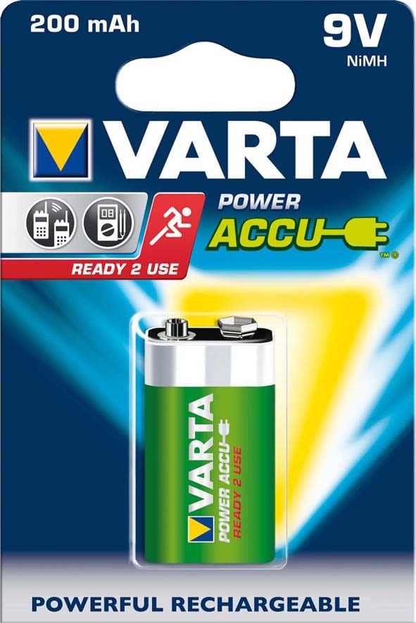 VARTA CONSUMER BATT - VAT56722101401 9V (9 VOLT) RECHARGE ACCU POWER X1(200 M