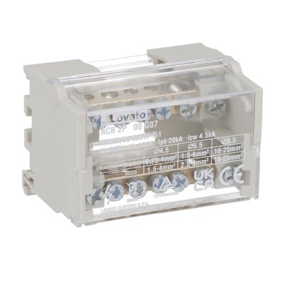 LOVATO - LOVACB2P100G07 RIPARTITORE DI POTENZA 2P 100A 7 CONN.