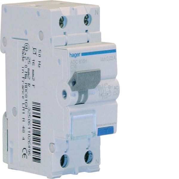 HAGER - HAGADC820H DIFF MAGN 1PN 30MA AC 20A 4.5KA C 2M
