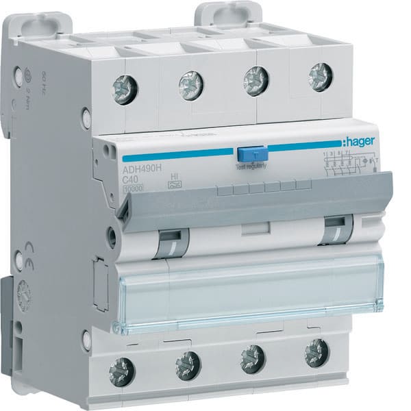 HAGER - HAGADH490H DIFF MAGN 4P 30MA A HI 40A 6KA C 4M