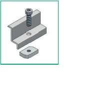 ALUSISTEMI - ALUATL004.8042 MORSETTO FINALE FISS. PANNELLI - CON VIT