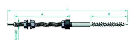 ALUSISTEMI - ALUATL022.M10.300 VITEAUTOFILETT.D/FILETTO(INOX),M10X300