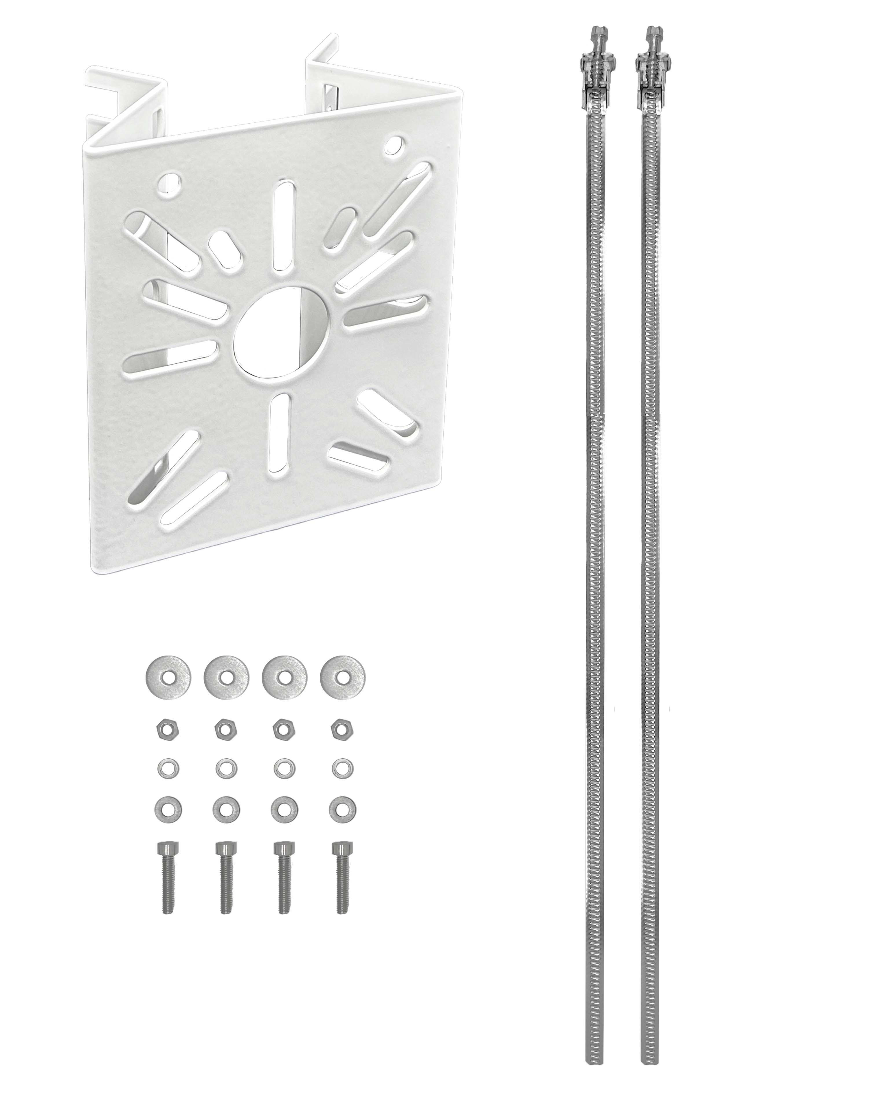 UNIERRE SRL UNIPERSO - URRAM2955FB STAFFA ACCIAIO 120X140X2MM -BIANCO-PALI