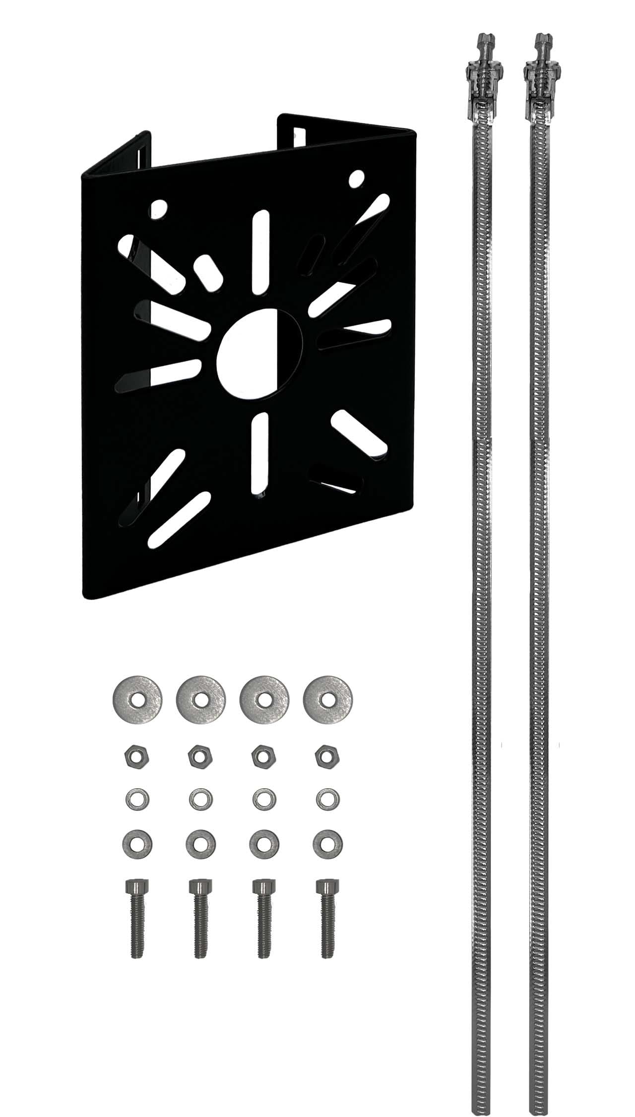 UNIERRE SRL UNIPERSO - URRAM2957FE STAFFA ACCIAIO 120X140X2MM -NERO-PALI D.