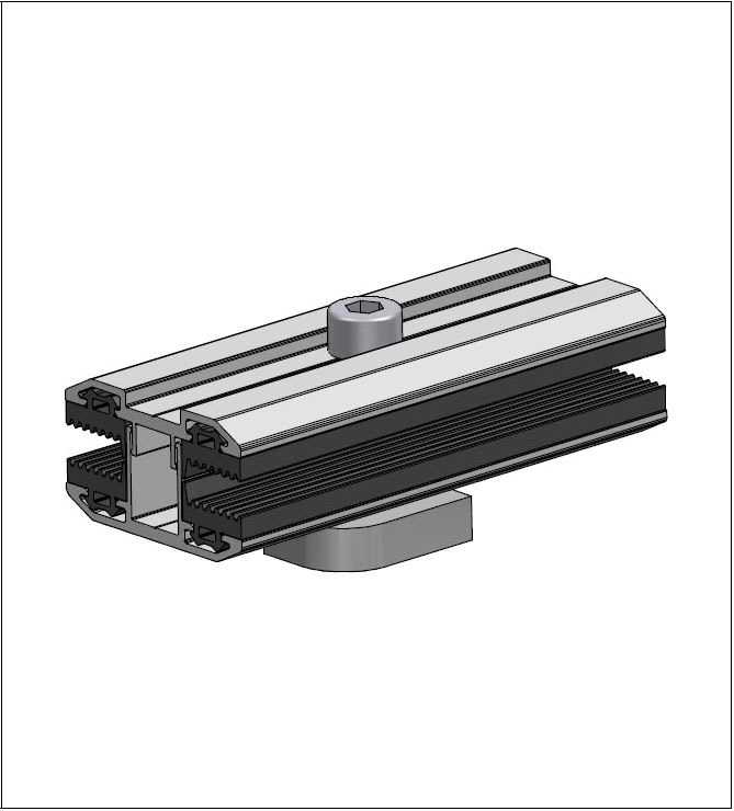 ALUSISTEMI - ALUATL043.100 MORSETTO CENTR. FISS. PANN. SENZA CORNIC