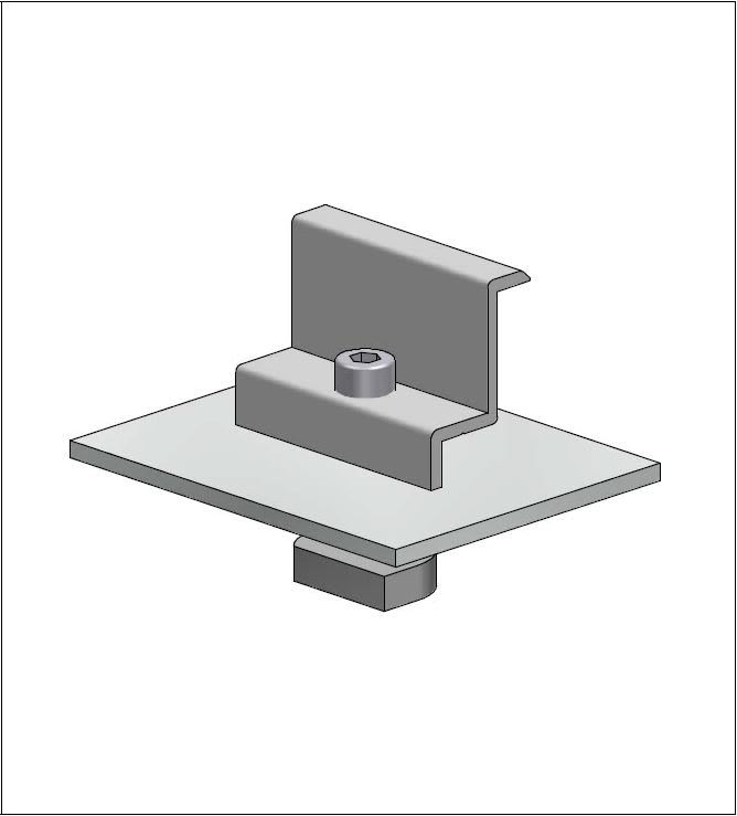 ALUSISTEMI - ALUATL102.8042 MORSETTO FINALE CON BASE PER FISS. LONGI