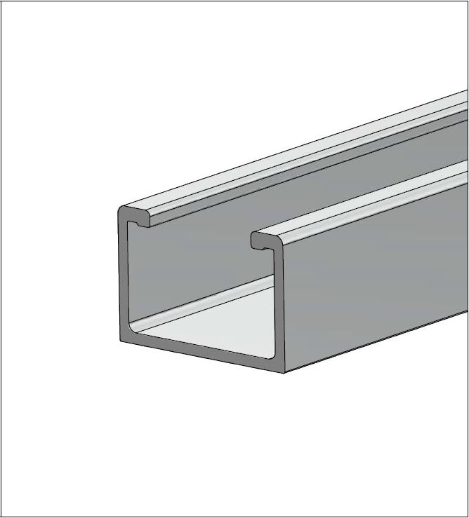 ALUSISTEMI - ALUATLPS4759.L315 PROFILO LONGHERONE H24 A C - IN ALLUMINO
