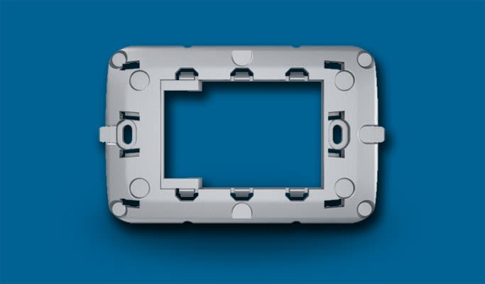 AERTECNICA SPA - ATNNA694 SUPPORTO ADATT.PLACCA VIMAR GRIGIO MET.