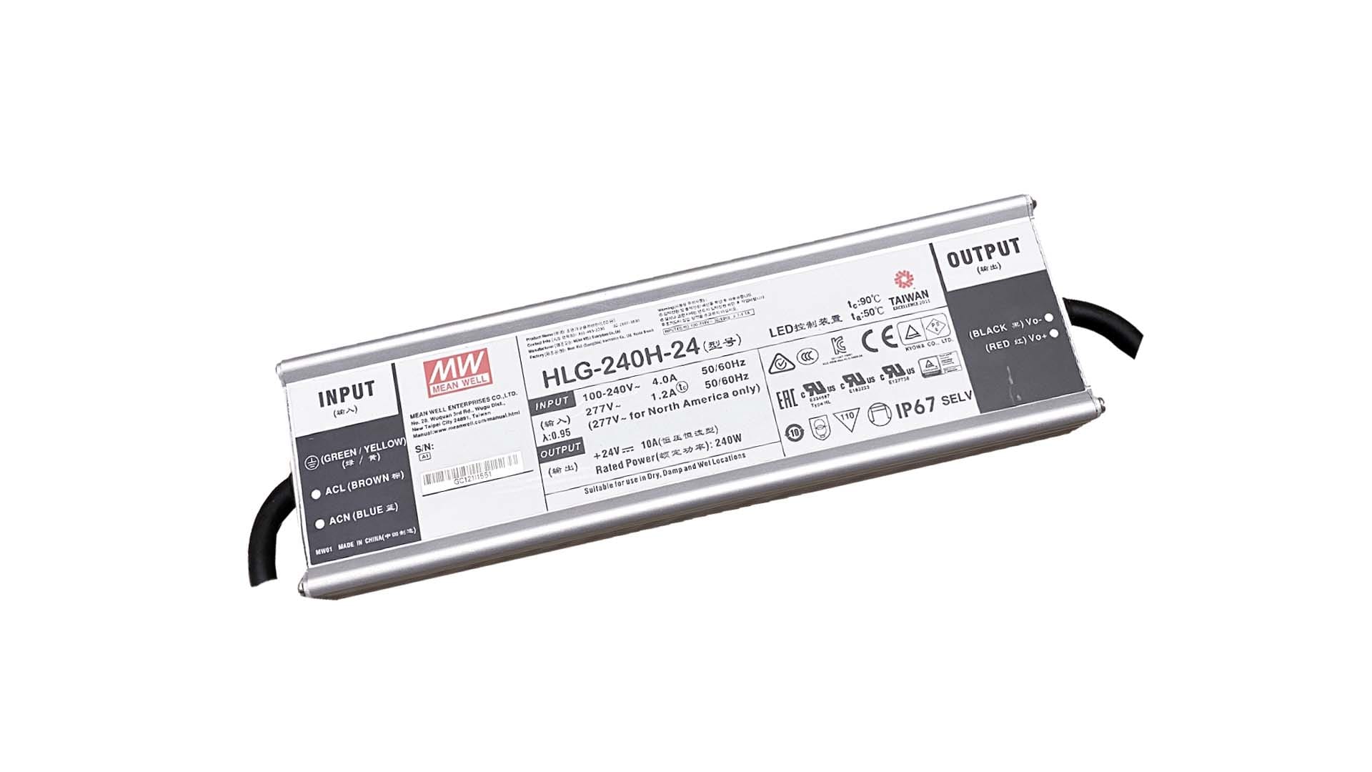 BRILUX SRL - BR1B95-HLG240H24 ALIMENTATORE HLG240H-24 MW IP67 CON PFC