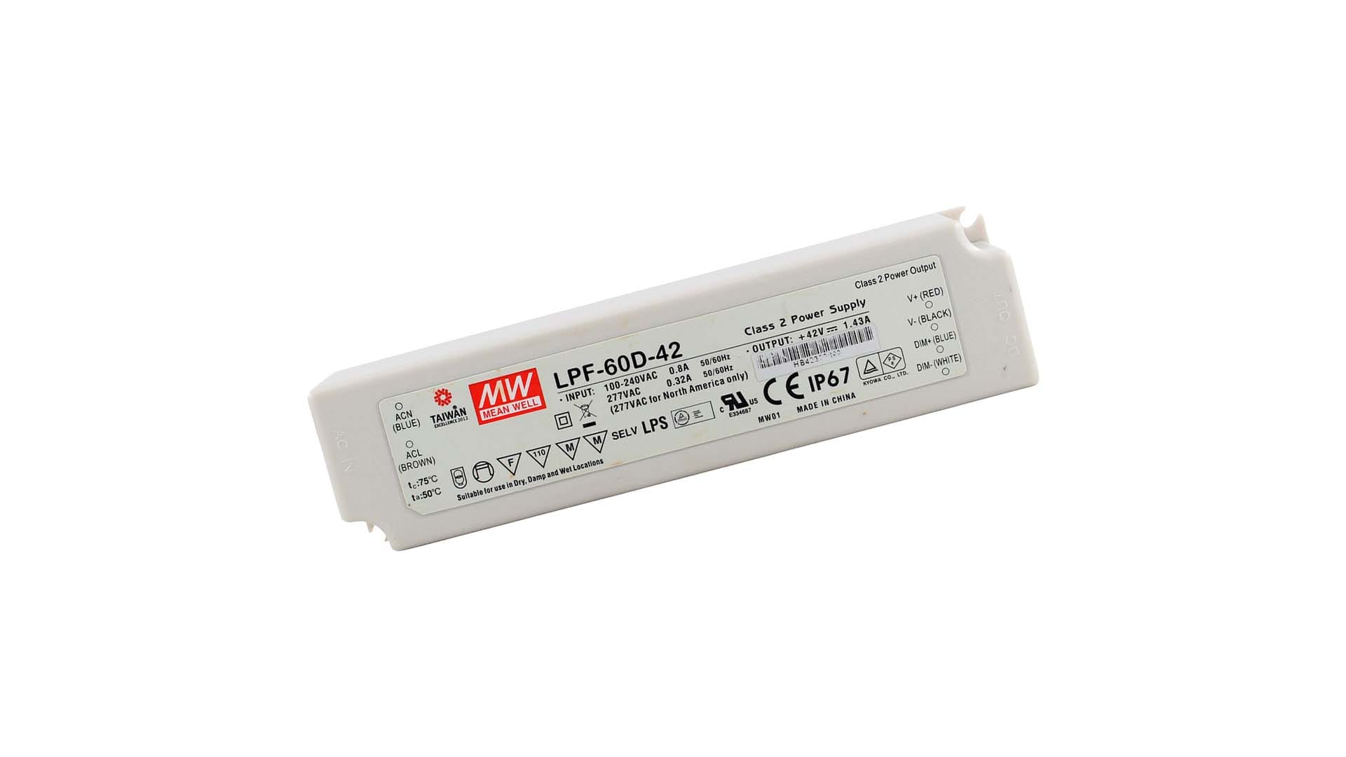 BRILUX SRL - BR1B95-LPF60D42 ALIMENTATORE LPF60D-42 MW IP67 CON PFC D