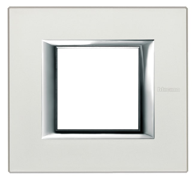 BTICINO - BTIHA4802SAN AXOLUTE - PLACCA 2P ARGENTO