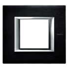 BTICINO - BTIHA4802XS AXOLUTE - PLACCA 2P ANTRACITE SPAZZOLATA