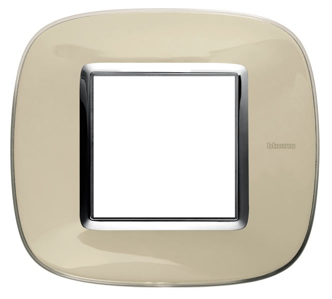 BTICINO - BTIHB4802DA AXOLUTE - PLACCA 2P AVORIO LIQUID