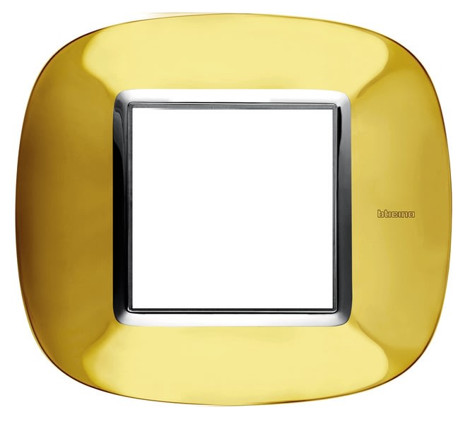 BTICINO - BTIHB4802OR AXOLUTE - PLACCA 2P ORO LUCIDO